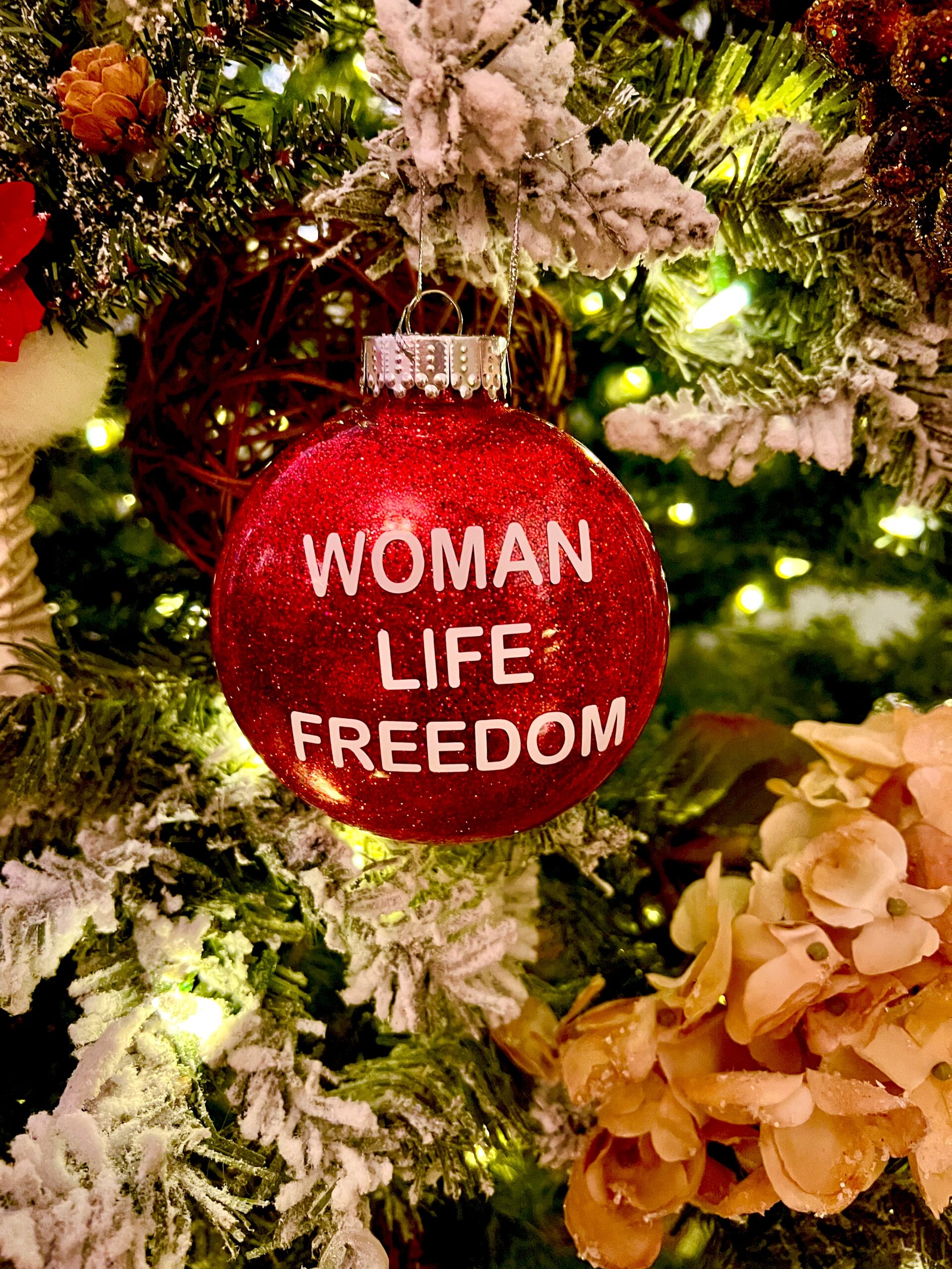 Woman life freedom ornament